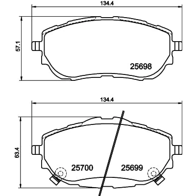 Afbeelding van Remblokkenset, schijfrem HELLA PAGID 8DB 355 020 281