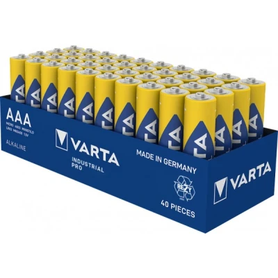 Afbeelding van Varta Batterij Alkaline, Micro, AAA, LR03, 1,5V Industrial Pro, Lade (40 pack)