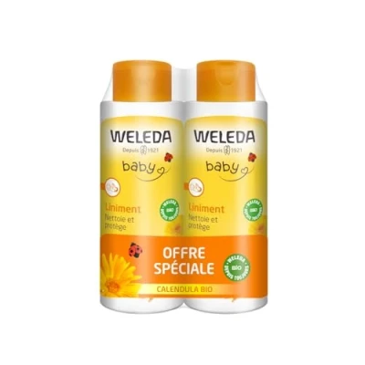 Afbeelding van Weleda Baby Calendula Inwrijfmiddel Set van 2 x 400 ml
