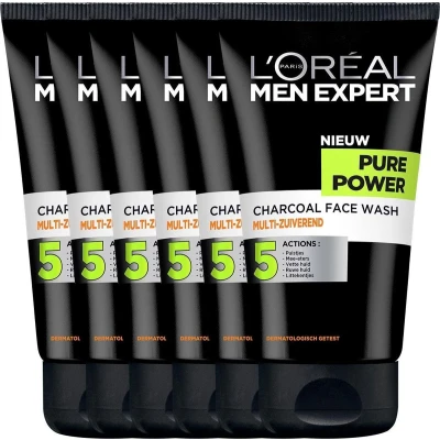 Afbeelding van 6x L&#039;Oréal Men Expert Pure Charcoal Gezichtsreiniger 100 ml