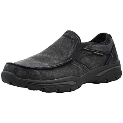 Afbeelding van Skechers Men&#039;s Creston Slip On Canvas Loafer, Black, 10.5 Medium US