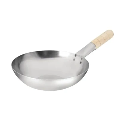 Afbeelding van Vogue zacht stalen wok met platte bodem 25,5cm