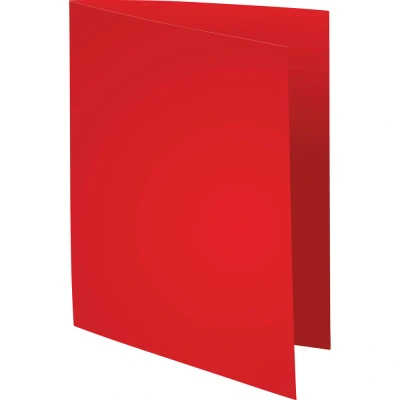 Afbeelding van Exacompta ref. 330012E Set van 100 stevige pastelkleurige dossiermappen SUPER 210 g/m² in PEFC™ gecertificeerde mappen Afmetingen: 24 x 32cm Formaat A4 kleur rood