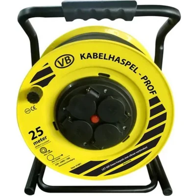 Afbeelding van Kabelhaspel 4V 3X1,0MM, 25 meter, MS Schippers Geschikt voor Rundvee Koeien Varkens Pluimvee Kippen