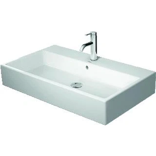 Afbeelding van Duravit Vero Air (meubel) wastafel 1 kraangat met overloop 80x47cm WonderGliss wit