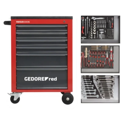 Afbeelding van Gedore R21560004 Gereedschapwagen MECHANIC 6 laden Rood 129 Delig 3301673