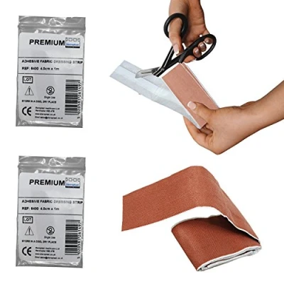 Afbeelding van Steroplast Premium stof op maat gesneden zelfklevende EHBO pleisterstrip dressing, 4 cm x 1 m (2 stuks)