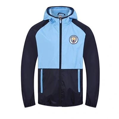 Afbeelding van Manchester City FC Regenjas/windjak voor jongens Officieel Cadeauset Marineblauw hemelsblauw 12 13 jaar