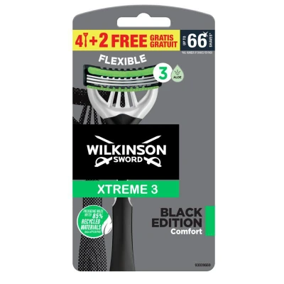 Afbeelding van Wilkinson Xtreme Iii Black Edition 4+2 stuks, stuks