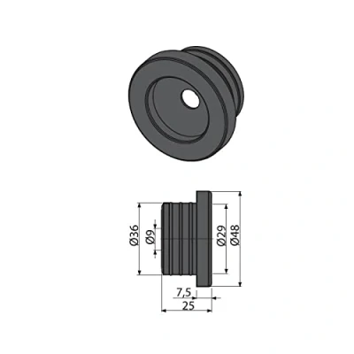 Afbeelding van AlcaPlast Sifon Afdichting Manchet Reducer Rubber Nippel HT Afvoerpijp DN 50 40 32 10, Maat: ø 40/10