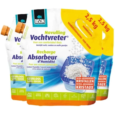 Afbeelding van 3x Bison Vochtvreter Navulling Neutraal 2.5kg