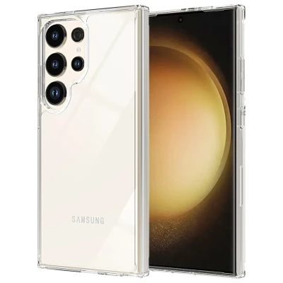 Afbeelding van Samsung Galaxy S24 Ultra Hoesje Kunststof Accezz Backcover/Hardcase Transparant Telefoonhoesje Shockproof/Valbescherming