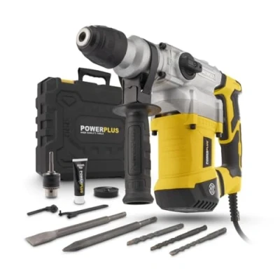 Afbeelding van Powerplus POWX11721 Boorhamer 1200W 5J SDS Plus Trilling reductie Incl. opbergkoffer en 7 accessoires
