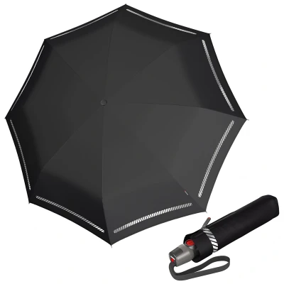 Afbeelding van Knirps Medium Duomatic Paraplu, Maat: One Size, Reflective black