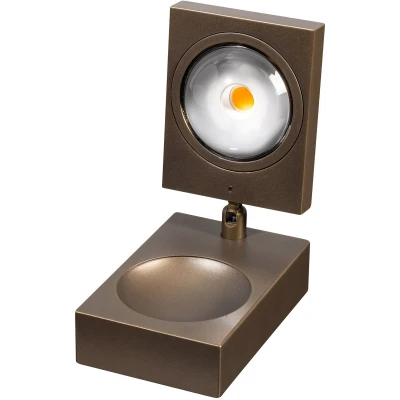 Afbeelding van ETH Jake Cube tafellamp Led met lens 3 step dimming 2700k 10w Anodic Brown 721L