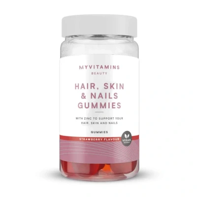 Afbeelding van Haren, huid en nagelgummy&#039;s 60gummies Aardbei (Vegan)