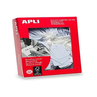 Afbeelding van Apli draadetiketten ft 8 x 19 mm (b h) (381), doos van 1.000 stuks etiket