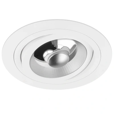 Afbeelding van Yphix Venezia Inbouwspot Wit Rond Kantelbaar Voor Ar111 Lampen 1 Lichtpunt Ø 180mm LEDdirect.nl