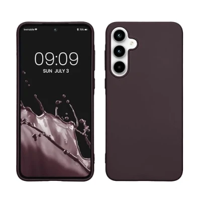 Afbeelding van kwmobile telefoonhoesje compatibel met Samsung Galaxy A35 hoesje Zachte case voor smartphone Back cover in metallic braam