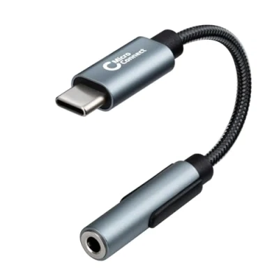 Afbeelding van MicroConnect USB C naar audio adapter (USB Type C, 13 cm), Data + Video Adapter, Zilver