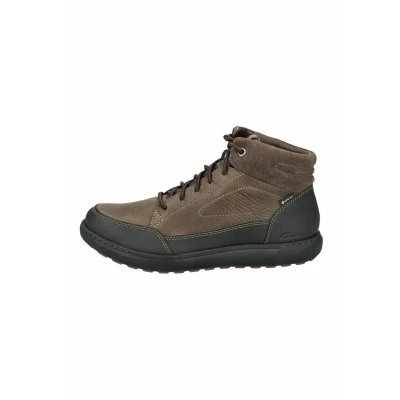 Afbeelding van Clarks Veterboots, Heren, Maat: 41.5, Dk brown wlined Leer/ synthetisch