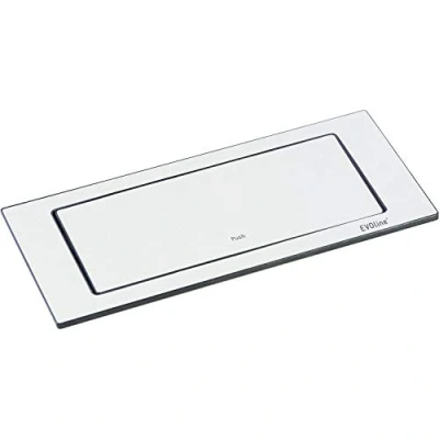 Afbeelding van EVOline Backflip stopcontact intrekbaar 2 voudig met USB C oplader, kunststof/metaal wit mat