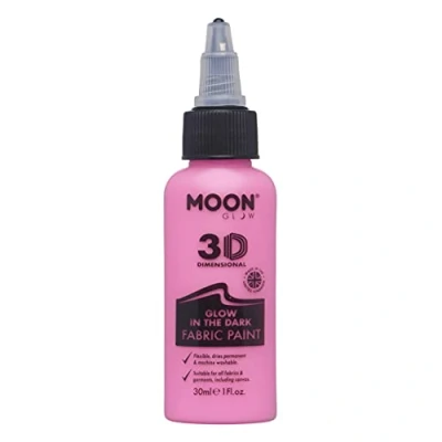 Afbeelding van Moon Glow in the Dark Fabric Paint, Pink