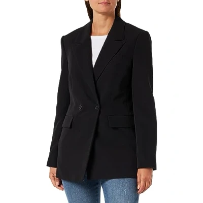 Afbeelding van QS MIT Pattentaschen Halflange jas, Dames, Maat: 34, Schwarz