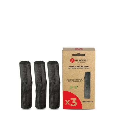 Afbeelding van Waterfilter houtskool Les Artistes Paris set a 3 stuks Binchotan