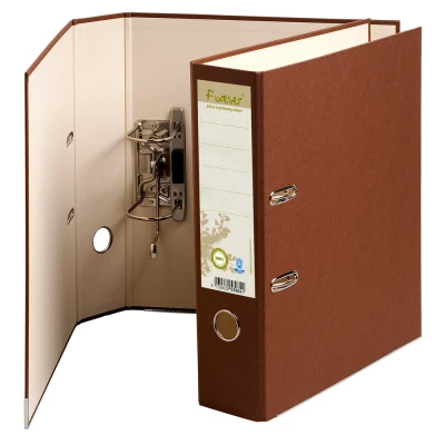 Afbeelding van Exacompta ref. 53984E 1 Ordner met hefboom Prem&#039;Touch® FOREVER A4 80 mm rug mechaniek Afmetingen: 32 x 29 8 cm Formaat Kleur : Chocolade