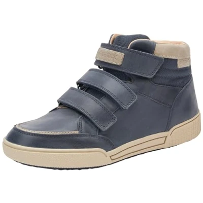 Afbeelding van Geox Poseido BOY Sneakers hoog voor kinderen, Maat: 27, Navy/grey Leer en textiel