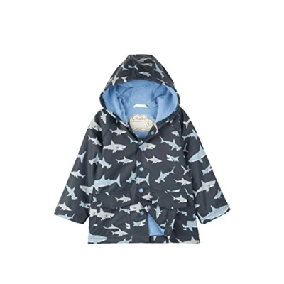 Afbeelding van Hatley Jongens regenjas Boys Raincoat Lots Of Sharks, blauw (Shark Frenzy), 8 Jaar