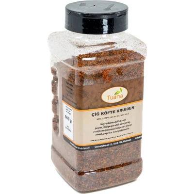 Afbeelding van Tuana Kruiden Cigkofte Strooibus 500 Gram Zonder Zout GP0050