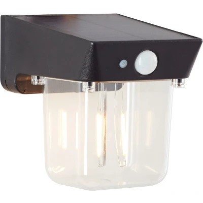 Afbeelding van Brilliant Parson G40435/06 Wandlamp op zonne energie met bewegingsmelder Energielabel: E (A G) 2 W Warmwit Zwart