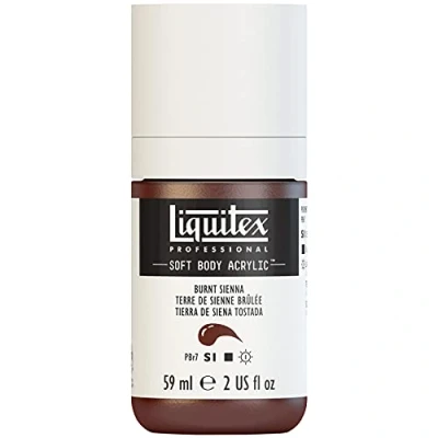Afbeelding van Liquitex 1959127 Professional Acrylfarbe Soft Body Künstlerfarbe in cremiger deckender Konsistenz, hohe Pigmentierung, lichtecht &amp; alterungsbeständig, 59ml Flasche Siena Gebrannt