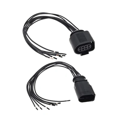 Afbeelding van 2 Stks Achter Parking Sensor Draad Harnas Plug 1J0973714 1J0973814 Compatibel met VW Seat 8 Pin Vrouwelijke Mannelijke