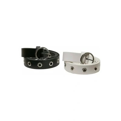 Afbeelding van Urban Classics Eyelet 2PACK Riem, Heren, Maat: S/M, Black white