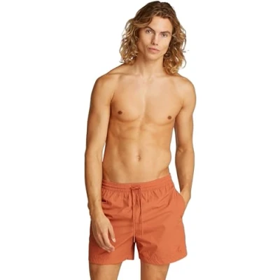 Afbeelding van Calvin Klein heren Zwemshorts met steekzakken in de kleur Donkeroranje, maat: S
