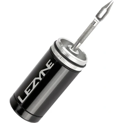 Afbeelding van Lezyne tubeless Kit 7 Delige Compacte reparatieset voor Banden 5 bandenpluggen, ruimer &amp; Inbrenggereedschap Zwart
