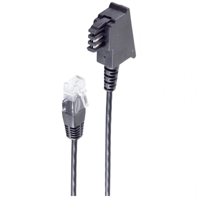 Afbeelding van Shiverpeaks DSL Adapterkabel [1x Telefoonstekker Duitsland (TAE F) 1x RJ45 stekker 8p2c] 6 m Zwart