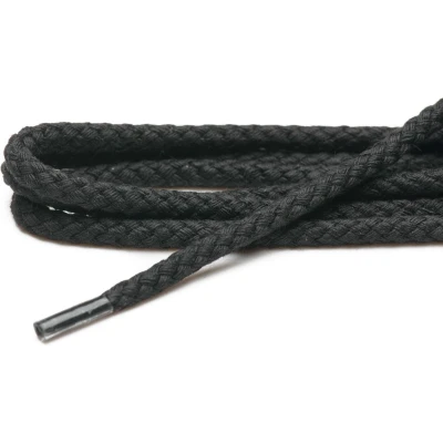 Afbeelding van Cordial Schoenveters zwart rond grof geweven veterlengte 70 cm 4 6 gaatjes