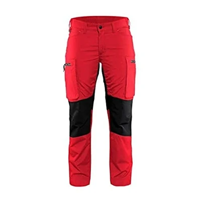 Afbeelding van Blaklader Dames Service werkbroek Stretch 7159 1845 Vrouwen Rood/Zwart 46