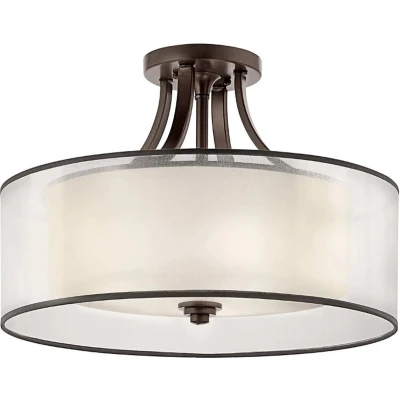 Afbeelding van Kichler LED Plafondlamp Lacey 4X E27 Max 60W Dimbaar Mission Bronze