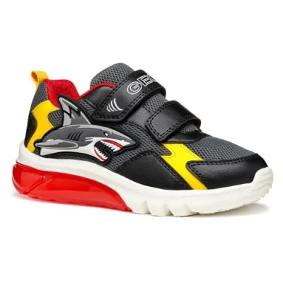 Afbeelding van Geox Jongen J Ciberdron Boy B Sneakers, Dk Grijs Geel, 33 EU
