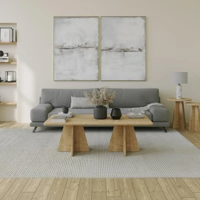 Afbeelding van Ralio moderne salontafel L120cm Licht eiken Menzzo