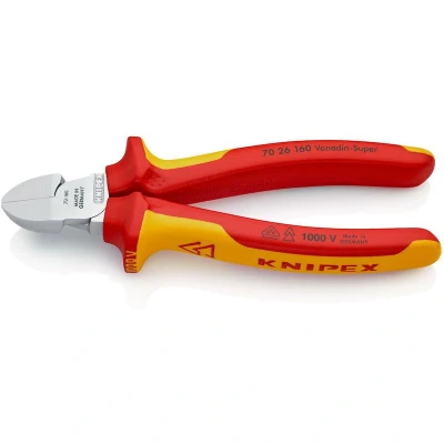 Afbeelding van Knipex 70 26 160 zijsnijtang verchr./comfort mm VDE