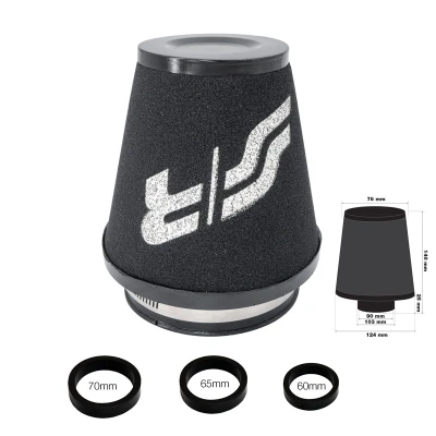 Afbeelding van Simoni Racing Universeel Schuimluchtfilter conisch 124/76mm incl. 3 adapterringen