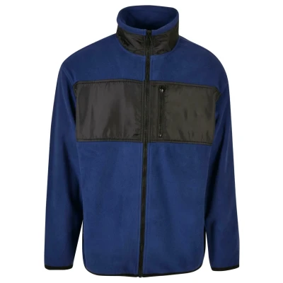 Afbeelding van Urban Classics Patched Micro Fleecejas, Heren, Maat: Large, Spaceblue