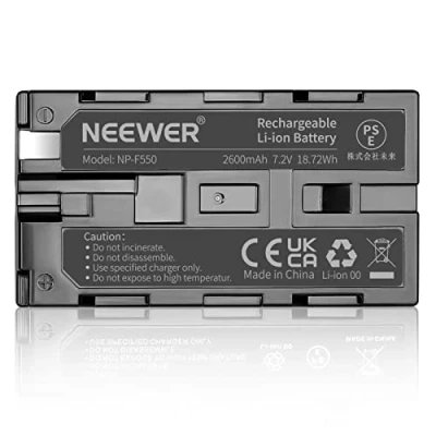 Afbeelding van Neewer® 7.4V 2600mAh lithium ion batterij vervanging voor Sony NP F550 / 570/530, compatibel met Handycams, Neewer Nanguang CN 160, 216, 126 serie LED licht en Chromo Inc., Polaroid Andere On Kamera videolampen batterijen