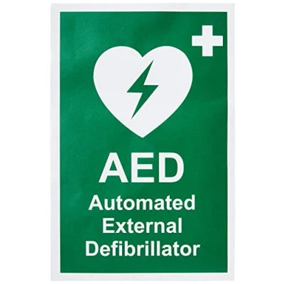 Afbeelding van Seco AED Automated Extern Defibrillatorteken, 200mm x 300mm Zelfklevend Vinyl